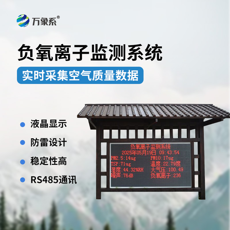 景觀木亭負氧離子監(jiān)測站